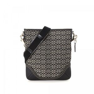 COACH Leather Canvas Small Black Crossbody Bag